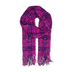 Authentic Burberry London Boucle Wool Plaid Scarf in Pink / Purple / Magenta
